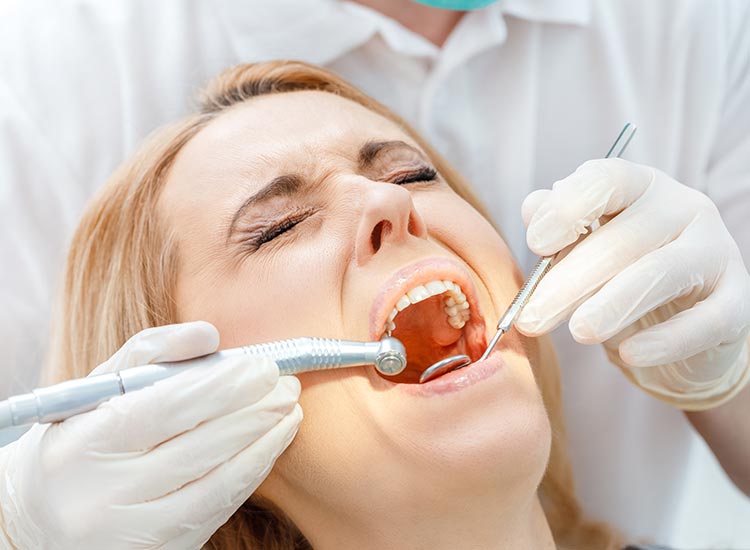 person receiving dental work