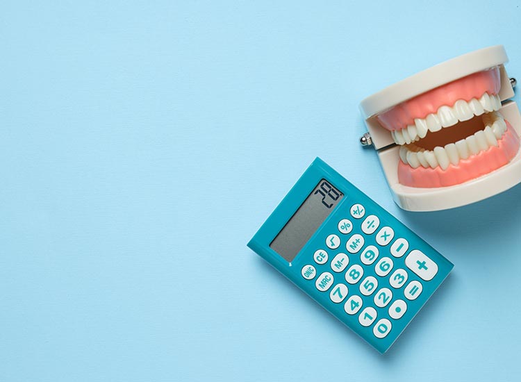 calculating costs for dentist work