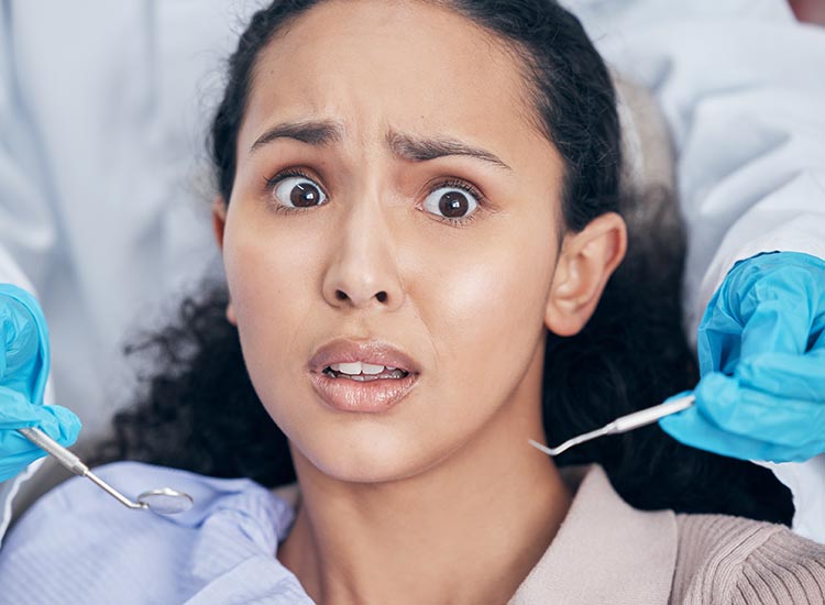 patient scared of dental tools