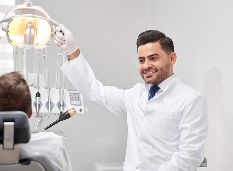 dentist with patient